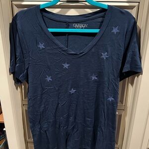 Carbon Copy Stars Navy Blue Shirt Medium